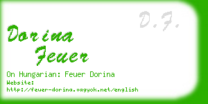 dorina feuer business card